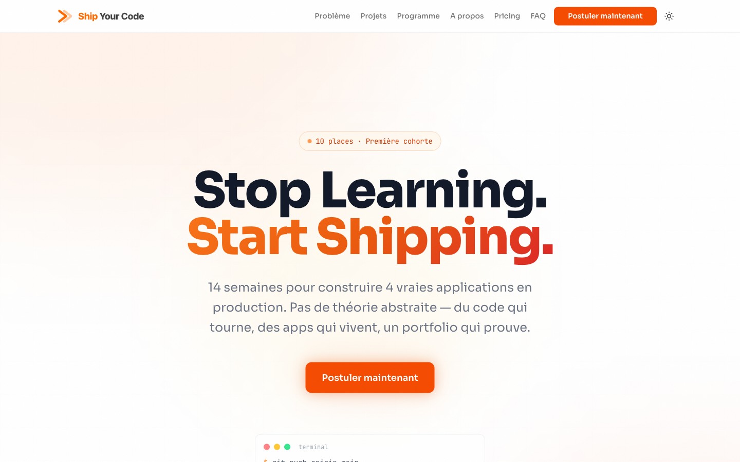 Aperçu — Ship Your Code